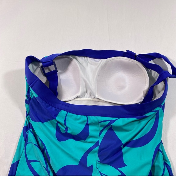 Jag swimsuit Women’s One piece XL Leaves Pattern Square padded Hawaiian swim - Picture 3 of 8